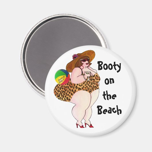 Booty on the Beach Magnet (Vorderseite/Rückseite)