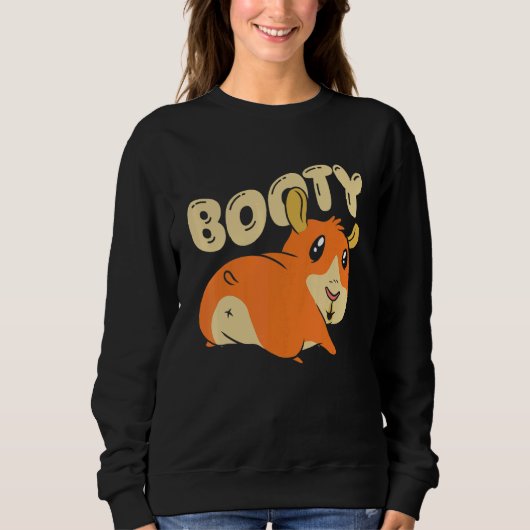 Booty Pig Graphic Guinea Pig Owner Pet Cavy Animal Sweatshirt (Vorderseite)
