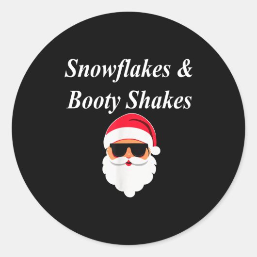 Booty Shake Christmas Funny Naughty Dirty Raunchy  Runder Aufkleber (Vorderseite)