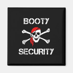 Booty-Sicherheits-Funny-Skull-Pirat-Bekleidung Kar Magnet