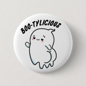 Bootylicious Funny Ghost Pun Button (Vorderseite)