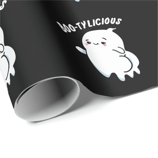 Bootylicious Funny Ghost Pun Geschenkpapier (Rolleneckpunkt)