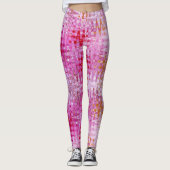 Bootylisos Liquid Pink Wildblumen Rave Leggings (Vorderseite)