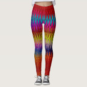 Bootylisous Liquid Paint Rainbow Krawatte Farbstof Leggings (Vorderseite)