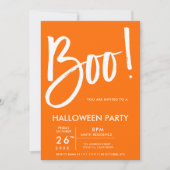 Bootypografie Orange-Halloween-Party-Stars Einladung (Vorderseite)