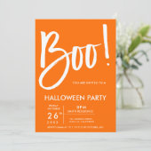 Bootypografie Orange-Halloween-Party-Stars Einladung (Stehend Vorderseite)