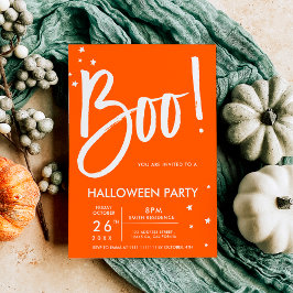 Bootypografie Orange-Halloween-Party-Stars Feiertagspostkarte