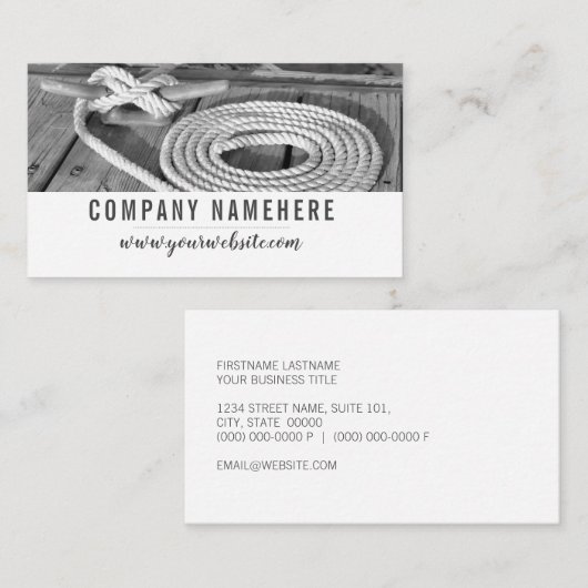 Bootzuordnung Visitenkarte (Vorne/Hinten)