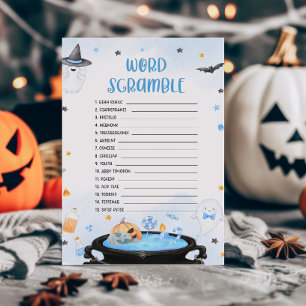 Booy Halloween Baby Shower Word Scramble Game
