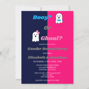 Booy oder Ghoul Halloween-Geister-Geschlechterenth Einladung
