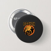 Booyah Halloween-Geist-Kürbis-Design Button (Vorne & Hinten)