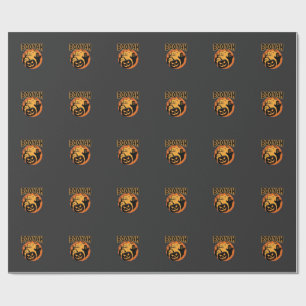 Booyah Halloween-Geist-Kürbis-Design Geschenkpapier
