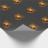 Booyah Halloween-Geist-Kürbis-Design Geschenkpapier (Ecke)