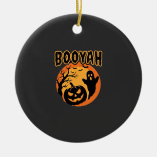 Booyah Halloween-Geist-Kürbis-Design Keramik Ornament