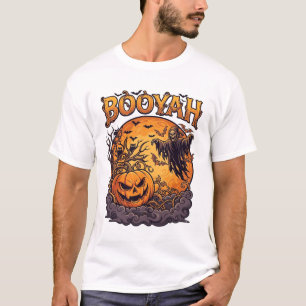 Booyah Halloween-Kürbis Sensenmann Orange Mond_1 T-Shirt
