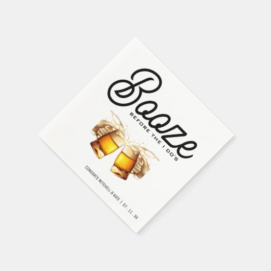 Booze, bevor ich Bachelor-Junggeselinnen-Abschied Serviette (Ecke)