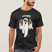 Booze Boo Ghost Drinking Beer Costume Easy Hallowe T-Shirt (Vorderseite)