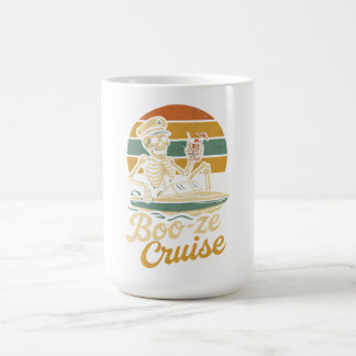 "Booze Cruise - Funny Skeleton Boot Captain Kaffeetasse