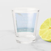 Booze Food Bad Dance Beach Wedding Gefallen Schnapsglas (Rückseite)