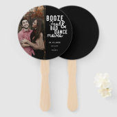 Booze Food & Bad Dance Moves Funny Date Foto Geret Fächer (Vorne und Hinten)