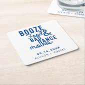 Booze Food & Bad Dance Moves Hochzeitstag Lässig Rechteckiger Pappuntersetzer (angewinkelt)