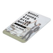 Booze Food Bad Dance Moves Wedding Save the Date Magnet (Linke Seite)