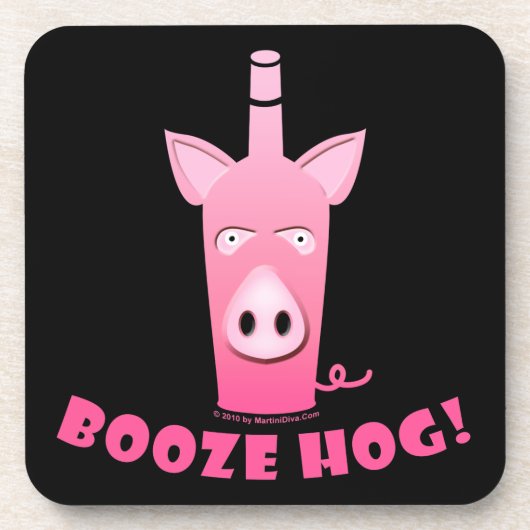 BOOZE HOG CORK UNTERSETZER SETS (Vorderseite)