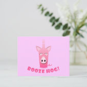 BOOZE HOG POSTCARD POSTKARTE (Stehend Vorderseite)