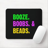 Booze S Beads Funny Mardi Gras New Orleans Festiva Mousepad (Mit Mouse)