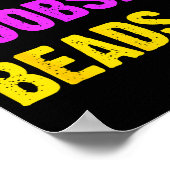 Booze S Beads Funny Mardi Gras New Orleans Festiva Poster (Ecke)