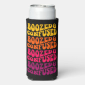 Boozed Confused Groovy Junggeselinnen-Abschied Cus Selters Dosenkühler (Seltzer Rückseite)