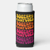 Boozed Confused Groovy Junggeselinnen-Abschied Cus Selters Dosenkühler (Seltzer Vorderseite)