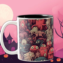 Boozithaft Niedliches Augapfel Halloween Zweifarbige Tasse