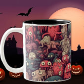 Boozithaft Niedliches Augapfel Halloween Zweifarbige Tasse
