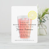 Boozy Bridal Dusche Einladung (Stehend Vorderseite)