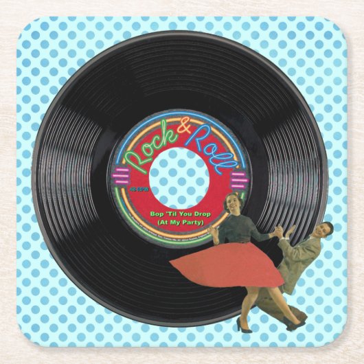 Bop 'Til you Drop Rechteckiger Pappuntersetzer (Vorderseite)