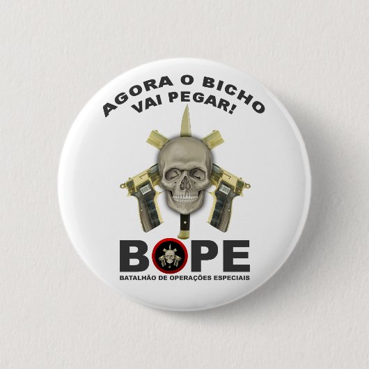BOPE - Brasilianische Polizei Button (Vorderseite)