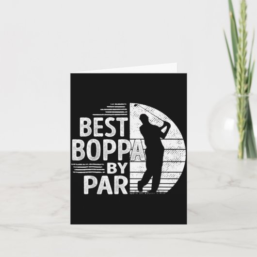 Boppa By Par, Golf Shirt Gift Grandpa, Father's Da Karte (Vorderseite)