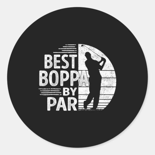 Boppa By Par, Golf Shirt Gift Grandpa, Father's Da Runder Aufkleber (Vorderseite)