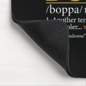 Boppa Definition Fathers Day Gift Opa Geschenk Mousepad (Ecke)