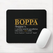 Boppa Definition Fathers Day Gift Opa Geschenk Mousepad (Mit Mouse)