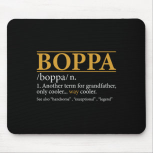 Boppa Definition Fathers Day Gift Opa Geschenk Mousepad