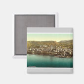 Boppard, der Rhein, Deutschland seltene Fotochrom Magnet (Vorderseite/Rückseite)