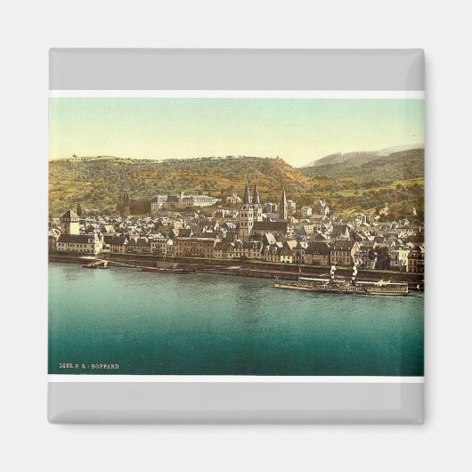 Boppard, der Rhein, Deutschland seltene Fotochrom Magnet (Vorne)