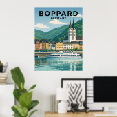 Boppard Deutschland Vintage Reise Poster (Heimbüro)