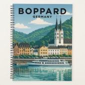 Boppard Germany Vintage Travel Art Planer (Vorderseite)
