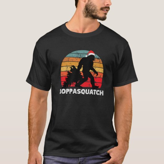 Boppasquatch Bigfoot Sasquatch Santa Claus Christm T-Shirt (Vorderseite)