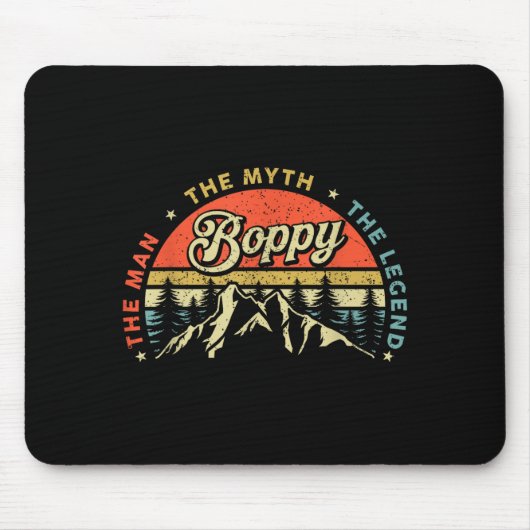Boppy Man Myth Legend Funny Father's Day Grandpa M Mousepad (Vorne)