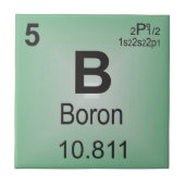 Bor-einzelnes Element des Periodensystems Fliese (Vorderseite)