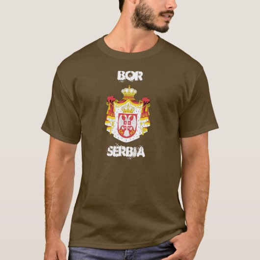 Bor, Serbien mit Wappen T-Shirt (Vorderseite)